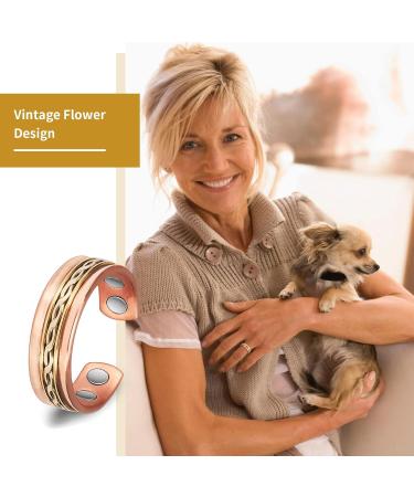 Yinox Magnetic Therapy Ring for Arthritis | 99.9% Pure Copper - 3 Pieces for Men & Women | Eases Carpal Tunnel & Joint Pain - 57.5 mm - Buy Online on GoSupps.com