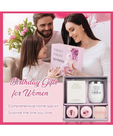 Birthday Gifts for Women - Spa Gift Basket with Wine Tumbler | Unique Gift for Her - Mom, Sister, Wife | Mother's Day, Birthday Ideas for Women Who Have Everything - Buy Online on GoSupps.com