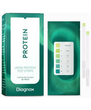 Protein Urine Test Strips Kit - Individually Packed at Home Urine Protein Test Strips - Urinalysis Strips for Protein in Urine (30 Pack) 30 Count (Pack of 1)