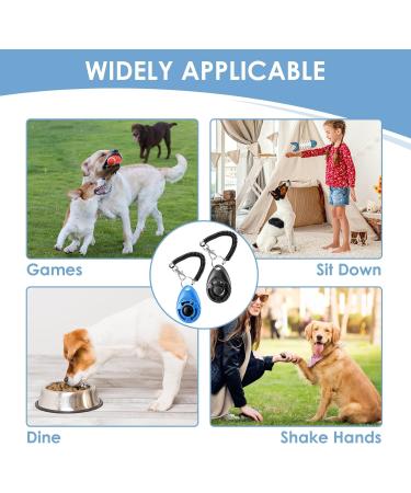 ISOI Clickers for Dog Training 2 Pcs Dog Clickers for Training Clicker Training for Cats Puppy Training Strengthen Positive Behavior Comfortable Grip Bracelet Design Portable (Black & Blue) - Buy Online on GoSupps.com