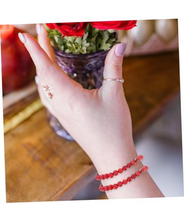 NUOBESTY 2pcs Imperial Stone Beads Bracelet Necklace Jewelry Making Beads Bead Bracelet Gemstone Stretch Bracelet Stone Beaded Bracelet Stone Bead Jewelry Beading Emperor Stone Turquoise Red 0.60X0.60X0.60CM - Buy Online on GoSupps.com