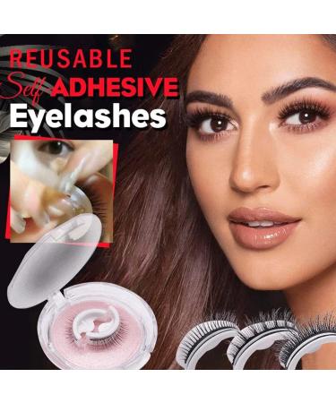 Glazy Boo False Eyelashes No Glue 2/3pairs Most Natural Looking False Eyelashes Reusable Glazy Boo Self Adhesive Eye Lashes Lash Buddy Self-Adhesive Eyelashes Natural (2Pairs Style 2) 2Pairs Style 2 - Buy Online on GoSupps.com