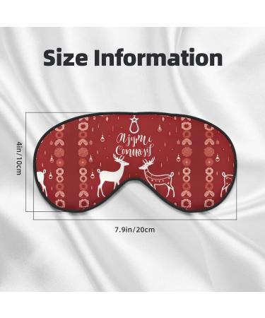 Christmas Elk Print Unisex Sleep Eye Mask - Soft Comfort Eye Shade for Travel Yoga & Shift Work - Buy Online on GoSupps.com