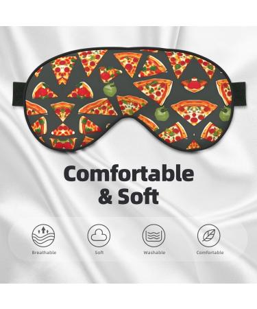SSIMOO Pizza Pattern Eye Mask - Soft Breathable Sleep Mask for Women | Perfect for Travel & Relaxation - Buy Online on GoSupps.com