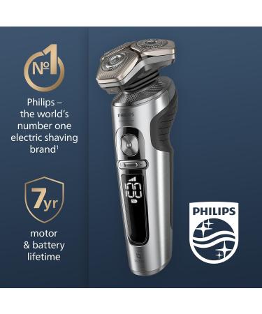 Philips Shaver Series 9000 Prestige SP9885/35 - Wet/Dry Electric Shaver, SkinIQ Technology, Beard Styler, Nose Trimmer, Qi Charging - Bright Chrome - Buy Online on GoSupps.com