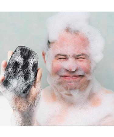 Wax Bear Exfoliating Silicone Body Scrubber - Food Grade Silicone Bath Brush - Easy to Clean & Long Lasting - Buy Online on GoSupps.com