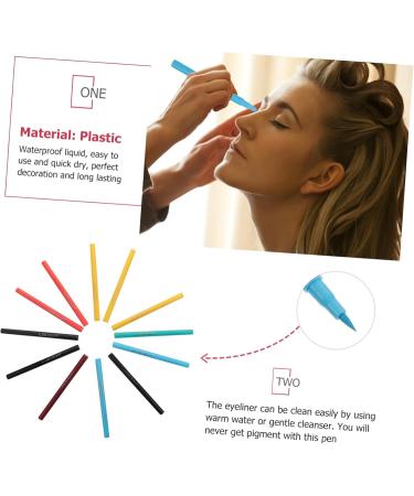 DOITOOL Matte Liquid Eyeliner 12pcs Eyeliner Pencil Eyeliner Liquid Pen Eyeline Liquid Pencil Liquid Eyeliner Set Matte Makeup - Buy Online on GoSupps.com