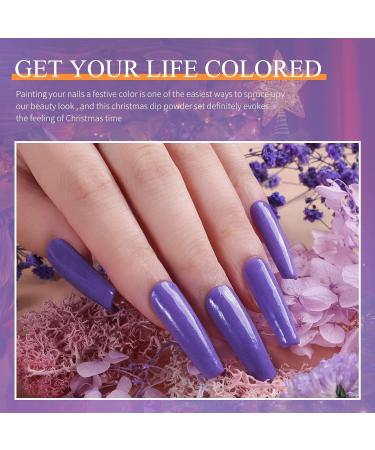 28g/Box Purple Dipping Powder - No Lamp Cure, Gel-Like Nails, Natural Dry - Nail Salon Quality - HJ-ND064B-No.56 - Buy Online on GoSupps.com