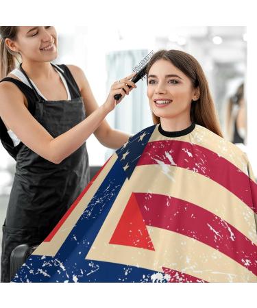 American & Norway Retro Flag Barber Cape - Adjustable Snap Hair Cutting Salon Apron for Adults | International Shipping - Buy Online on GoSupps.com