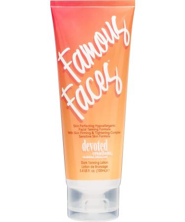 Devoted Creations Famous Faces Facial Tanning Lotion 3.4 Fl. Oz. - Hypoallergenic Skin Perfecting Formula - Buy Online on GoSupps.com