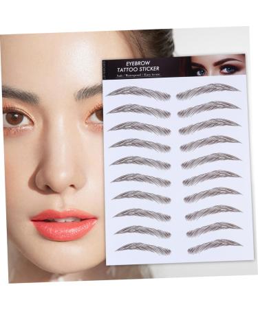 Didiseaon 4pcs Eyebrow Stickers Brow Stickers Eyes False Eyebrow Imitation Eyebrow 4d Tool Eyebrow Trimming 21x15cm Brown - Buy Online on GoSupps.com