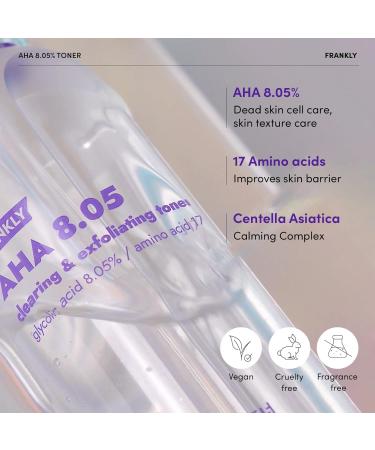 FRANKLY Pore-Perfecting Duo: Closer Serum & AHA 8.05 Toner | Christmas Gifts | Pore Minimizer Anti-Aging Glycolic Acid & Peptide Formula | Smooth Texture & Radiance | Korean Skincare Set - Buy Online on GoSupps.com
