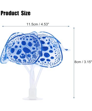 VOCOSTE Silicone Glowing Blue Aquarium Coral with Sucker - Stunning Simulation for Fish Tank Decor - Buy Online on GoSupps.com