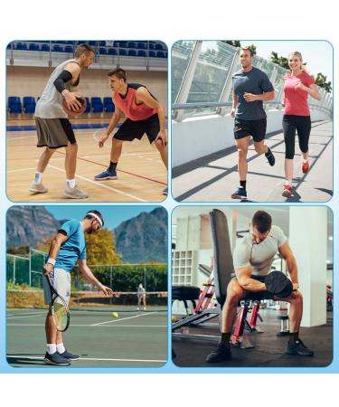 ACWOO Plantar Fasciitis Ankle Compression Socks 4 Pairs | Pain Relief for Men & Women | Breathable Support Brace for Neuropathy, Running, Flying | Anti-Slip, Wide Calf | S/M Black+White - Buy Online on GoSupps.com