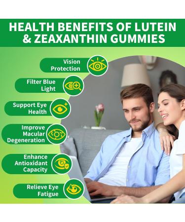 Lutein Gummies 25mg Lutein and Zeaxanthin Supplements Eye Vitamins Gummies for Support Blue Light Protection Vision & Overall Eye Health Sugar Free Pineapple Flavor 60 Count 60 Count (Pack of 1) - Buy Online on GoSupps.com