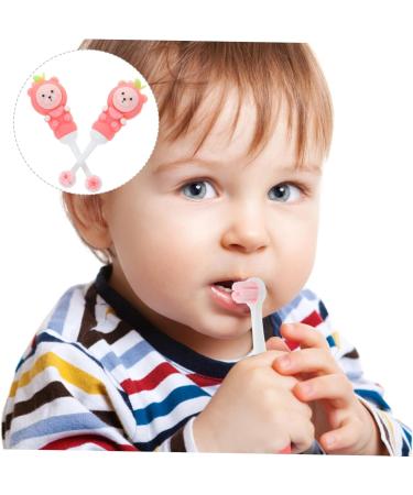 Ipetboom 10 Pcs Children's Toothbrush Set | Soft Bristle Baby & Toddler Manual Travel Toothbrush - Pink - Buy Online on GoSupps.com