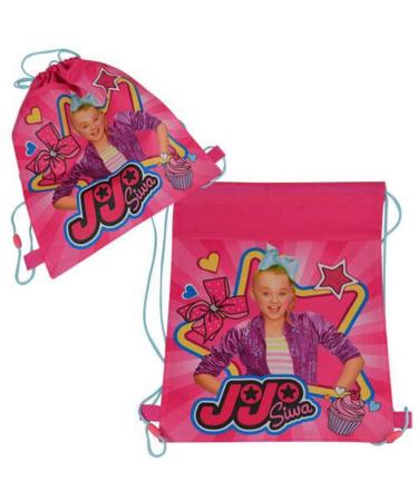 JoJo Siwa 14 Inch Sling Drawstring Cinch Sack Bag Totes Pink- 1PC, Pink, Multi