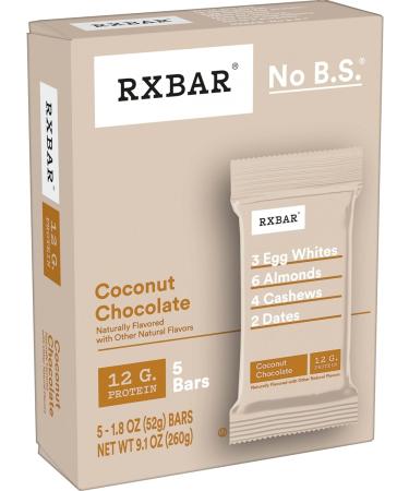 RXBAR Protein Bars 12g Protein Gluten Free Snacks Coconut Chocolate (6 Boxes 30 Bars) Coconut 5 count (Pack of 6) - Buy Online on GoSupps.com