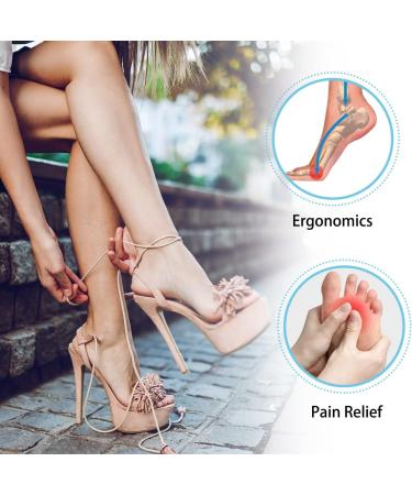 Olukssck 4 Pairs Metatarsal Pads for Women - Invisible Gel Foot Cushions Prevent Blisters - Suitable for All Shoes - Black + Transparent - Buy Online on GoSupps.com