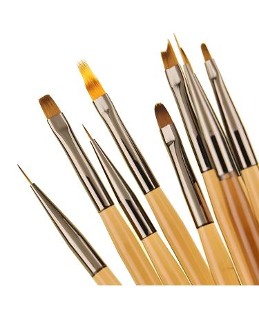 9pcs Nail Art Brushes Set - Professional Painting Tools Nail Extension & Dotting Pens for DIY Manicure - Buy Online on GoSupps.com