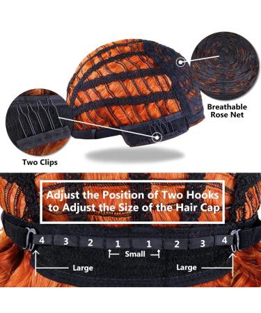 ColourfulPanda Afro Wig for Women - Curly Ginger Red Synthetic Hair with Pony for Black Women | Kinky Curly Orange Copper Style - Buy Online on GoSupps.com