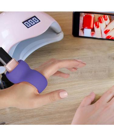 Fellflying Nail Polish Organizer - Fingernail Polishing Tool Strong Grip Airlock Suction Silicone Nail Polish Holder For Salon Design Violet - Buy Online on GoSupps.com