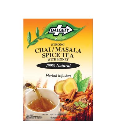 Dalgety Chai Masala Spice Herbal Infusion 72g Cartons 100% Natural Caffeine Free Tea Delicious and Packed with Unique Health Benefits (18 Count (6 Pack)) 6.67 g (Pack of 6)