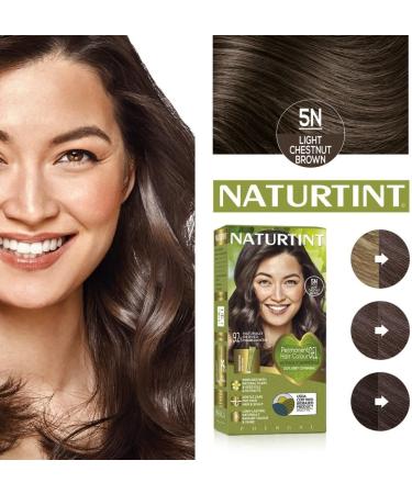 Naturtint Lot de 6 colorations permanentes 5N Ch tain clair Sans ammoniaque V g talien Couverture 100% des cheveux gris R sultats durables Marron clair 1 unit (Lot de 6) - Buy Online on GoSupps.com