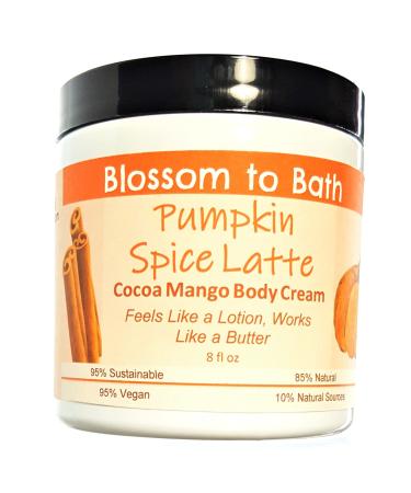Pumpkin Spice Latte Cocoa Mango Body Cream (8 Ounce) - Phthalate Free Fragrance - Feels Like A Lotion And Works Like A Butter with a Warm Vanilla Spice Scent