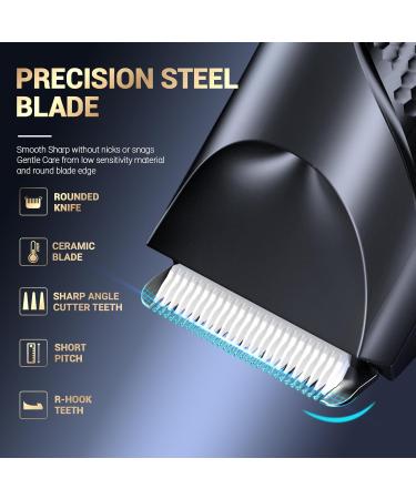 Buy KNCANEO Waterproof Rechargeable Body Hair Trimmer for Men - Electric Ball Trimmer & Male Care Set with Ceramic Blade & LED Light | Perfect Gifts for Men - Buy Online on GoSupps.com