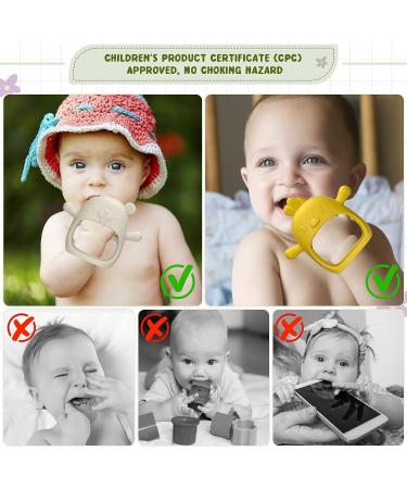 TinyHalo 2pcs Silicone Baby Teething Mittens - BPA Free, Anti-Drop, Adorable Chew Toys for Healthy Oral Development - Buy Online on GoSupps.com