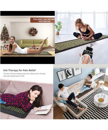 Fern Infrared Heating Pillows | Natural Jade & Tourmanium Heat Mats for Pain Relief | 190x80cm Size Color D - Buy Online on GoSupps.com