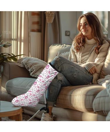 Shop LEDBACK Cast Cover - Large Foot Cast Sock Protector with Cute Nurse Print | Optimal Leg Ankle Protection | International Shipping Available - Buy Online on GoSupps.com