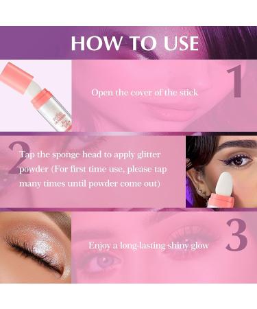 Ofanyia Highlighter Powder Stick - Sparkle & Shine for Face, Eyes, Lips & Body (02 White) - Buy Online on GoSupps.com