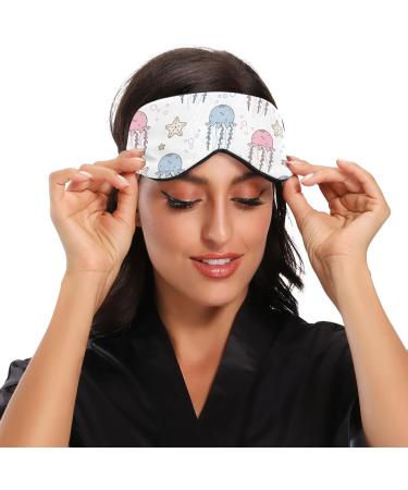 Adjustable Light Blocking Eye Mask for Deep Sleep | Breathable for Travel, Yoga, and Meditation | Men and Women | Jellyfishes Star Design - Buy Online on GoSupps.com