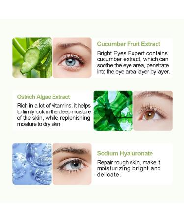 12 Pcs Cucumber Under Eye Patches - Dark Circle Relief Hydrating Gel Eye Mask with Hyaluronic Acid Cooling Crystal Treatment for Dark Circles & Puffiness - Buy Online on GoSupps.com