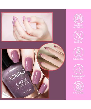 Glitter Nail Polish - Purple Nail Polish - Quick Dry Nail Varnish - Lilac Nail Polish with Glitter - Long Lasting Glossy & Chip Resistant Nail Polish for DIY Nail Art Manicure at Home Glitter purple - Buy Online on GoSupps.com