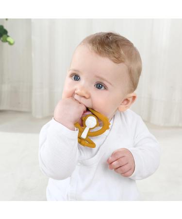 M mbella Silicone Monkey Teething Ring (Ocher) - Safe Durable & Perfect for Babies | International Shipping Available - Buy Online on GoSupps.com