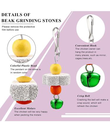 Chicken Mirror Toys with Bell and Beak Grinding Stones for Hens, Birds, Parrots - Set of 6 Pieces - Buy Online on GoSupps.com