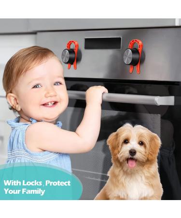 Stove Knob Locks (5 Pack) - Stove Stoppaz Child Safety Guards - Durable Design - Baby and Pets Proof (Red) - Buy Online on GoSupps.com