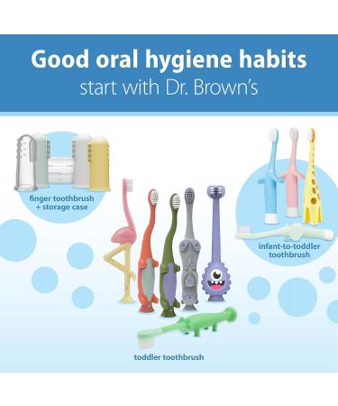 Buy Dr. Brown's Infant-to-Toddler Toothbrush Set in Pink - Safe & Gentle Oral Care for Kids | International Shipping Available - Buy Online on GoSupps.com