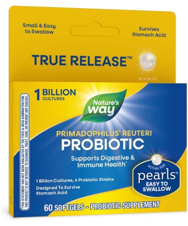 Nature's Way Primadophilus Reuteri Pearls 60 Softgels