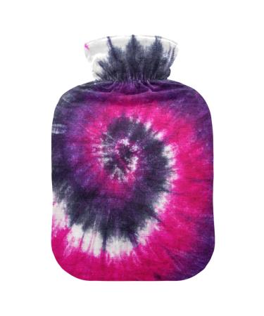 Heat bottle with reference 2 l of durable warm-up bag for hand feet shoulder and neck pain cramps heating press and heat therapy pattern of purple pink spiral binding abstract