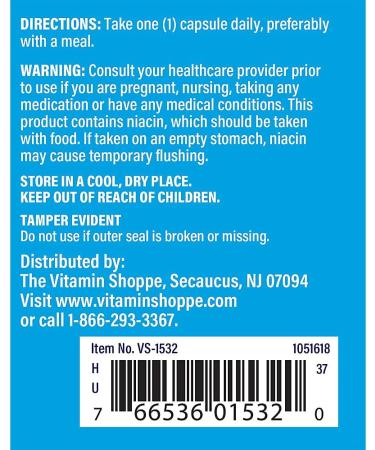 The Vitamin Shoppe Niacinamide 500MG Supports Cholesterol Levels Already (100 Capsules) 100 Count (Pack of 1) - Buy Online on GoSupps.com