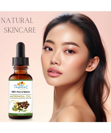 Moringa Oil - 100% Pure Cold-Pressed Vegan Hair & Skin Oil | Organic Non-GMO | All-Natural Anti-Wrinkle Treatment - Buy Online on GoSupps.com