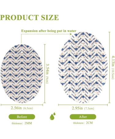 3-Pack Cleaning Kitchen Sponges Oval Geometric Stripes Kitchen Cellulose Dishwashing Wood Pulp Cotton one sizex3 Geometric Stripes - Buy Online on GoSupps.com