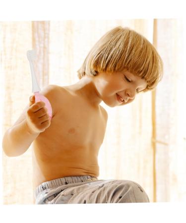 GLEAVI Pink Children's Toothbrush - Soft Silica Gel Donut Design for Gentle Tooth Cleaning (1 Pack) - Buy Online on GoSupps.com