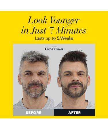 Cleverman Medium Brown All-in-One Hair & Beard Dye Kit - Ammonia-Free Natural Gray Coverage for Men - Professional Quality Ships Worldwide - Buy Online on GoSupps.com