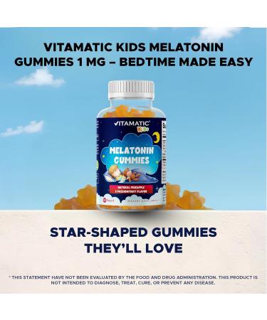 Vitamatic Sugar-Free Kids 1mg Melatonin Gummies - Pineapple & passionfruit Flavored - 90 Gummies - Buy Online on GoSupps.com