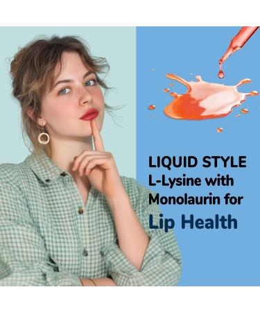 Liquid L-Lysine 1000MG with Monolaurin Drops Lysine Supplement for Women & Kids with Vitamin C D3 & B12 Zinc Citrate Lips & Skin Health Immune Support Overall Health Strawberry Flavor 2 Fl Oz - Buy Online on GoSupps.com